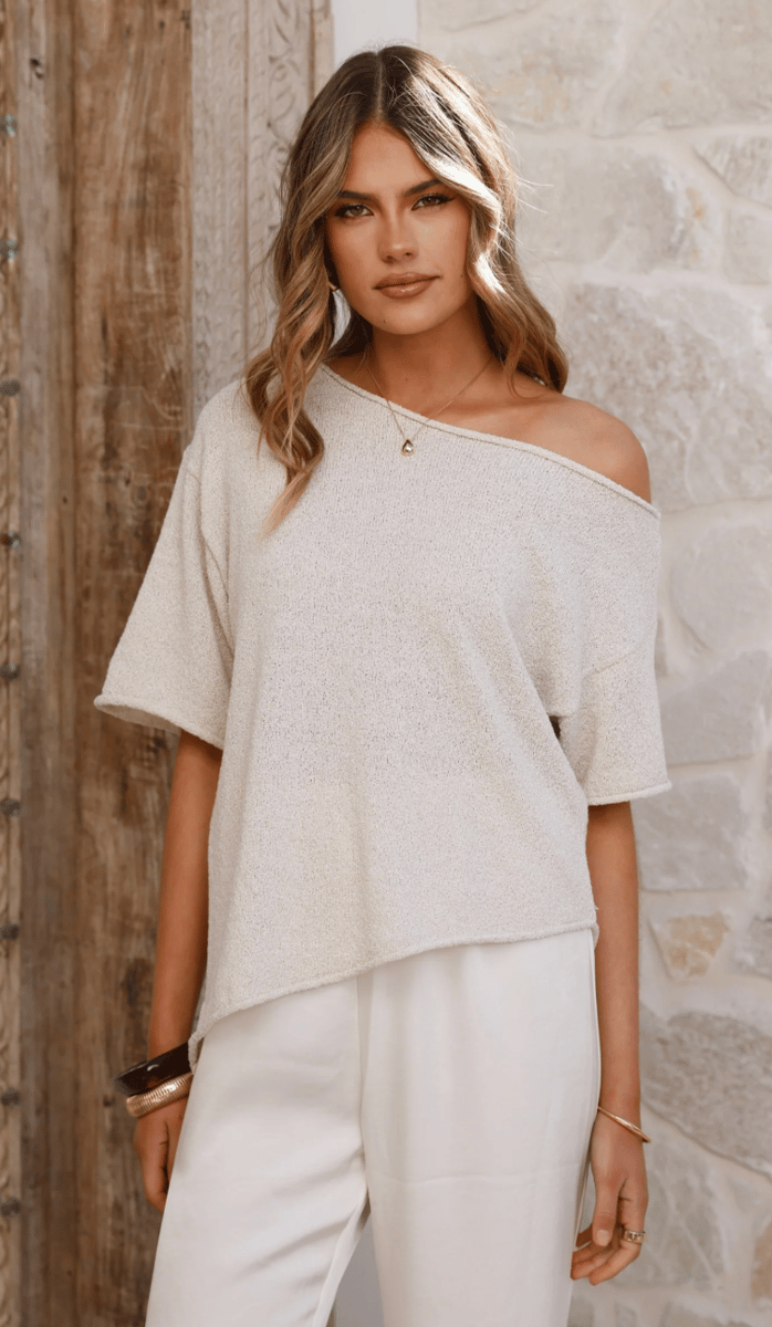 Billy J Blair Off Shoulder Tee