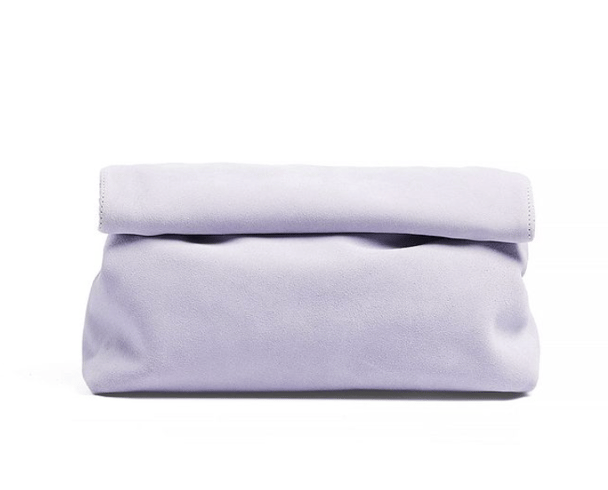 NA-KD suede clutch.