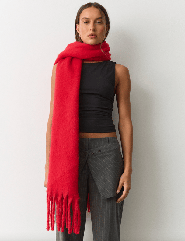 Glassons chunky red scarf.