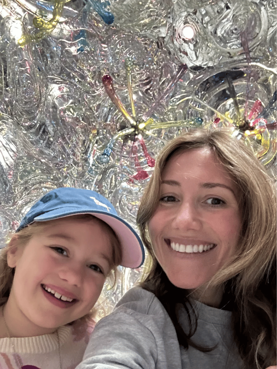 A mum with her daughter visiting The Grotto by Randy Polumbo at the Museum of Old and New Art (MONA) in Hobart.