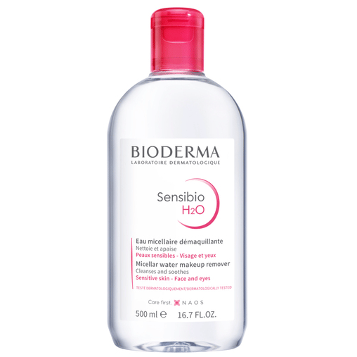 Bioderma Sensibio H2O Soothing Micellar Water Cleanser.