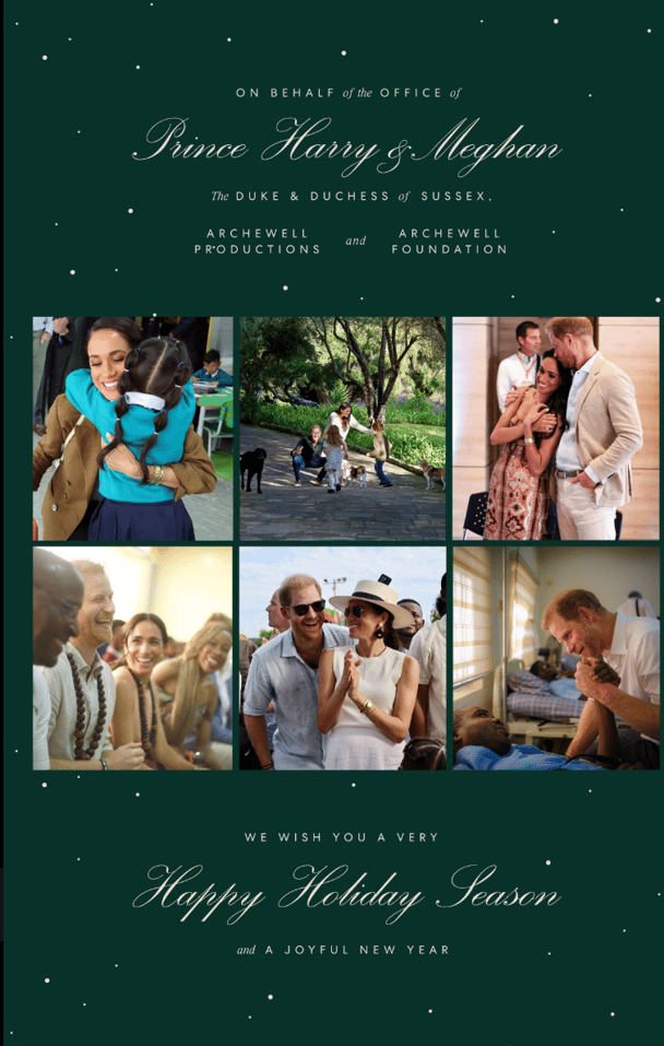 Prince Harry and Meghan Markle's 2024 Christmas card.