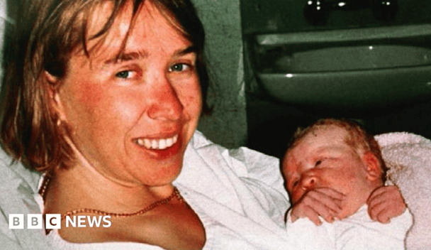 An image of Abbie Humphries mother karen and her newborn baby.