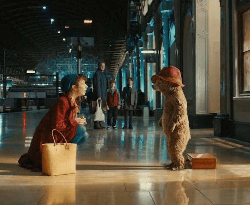 Mrs. Brown meeting Paddington for the first time.