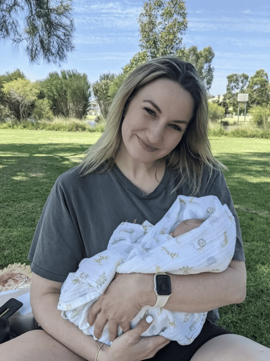 Alisha Aitken-Radburn with her daughter Poppy.