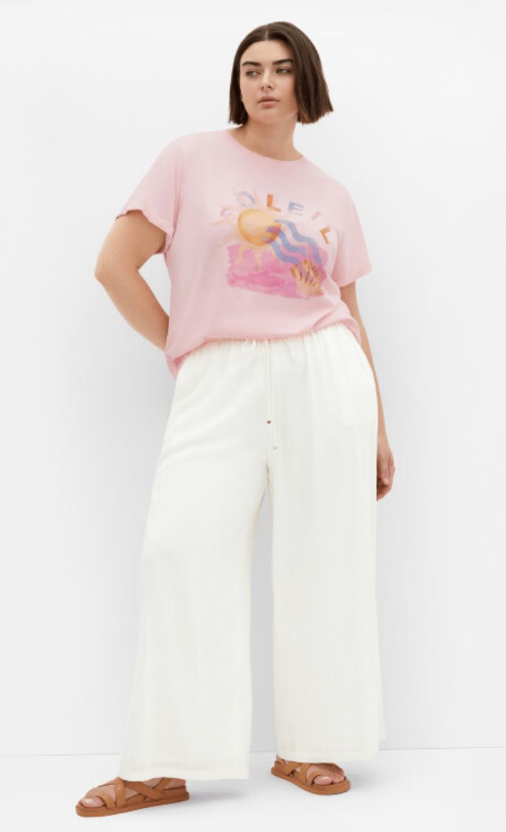 blush pink oversized graphic tee australia