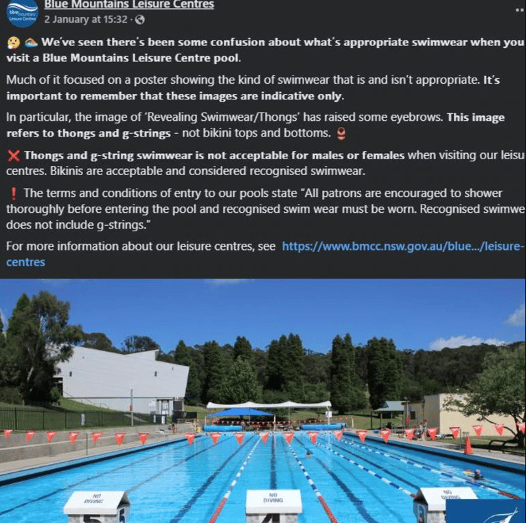 Blue Mountains Leisure Centres (BMLC) Facebook page.