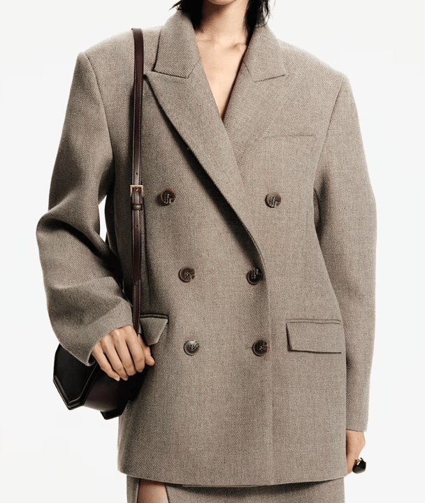 H&M Oversized Blazer beige brown