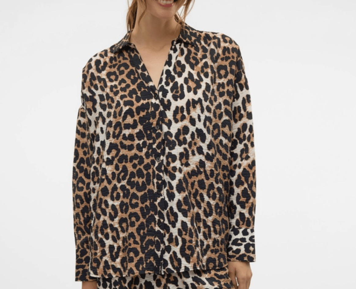 leopard oversized long sleeve print shirt australia