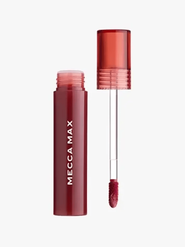 MECCA MAX Lip Lock Balmy Stains in Heavy Petal.