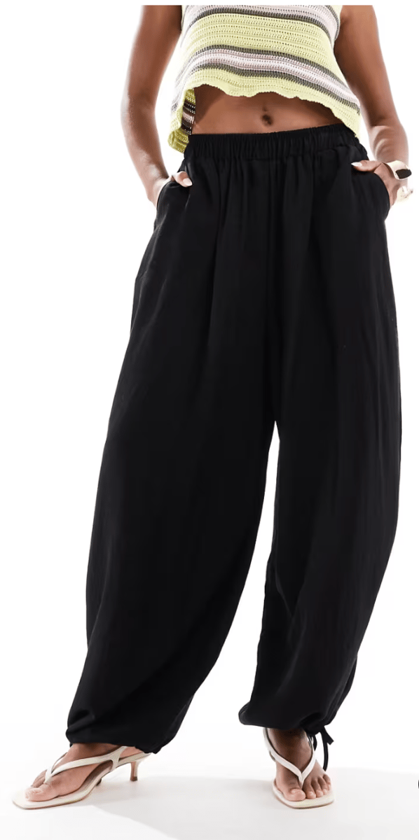 balloon pants, bomber trousers