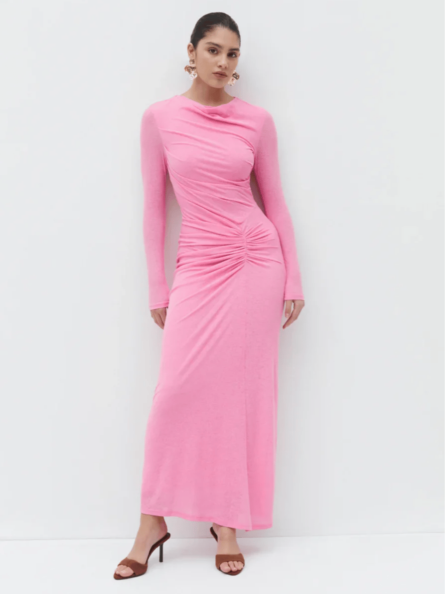 pink maxi dress for any event
