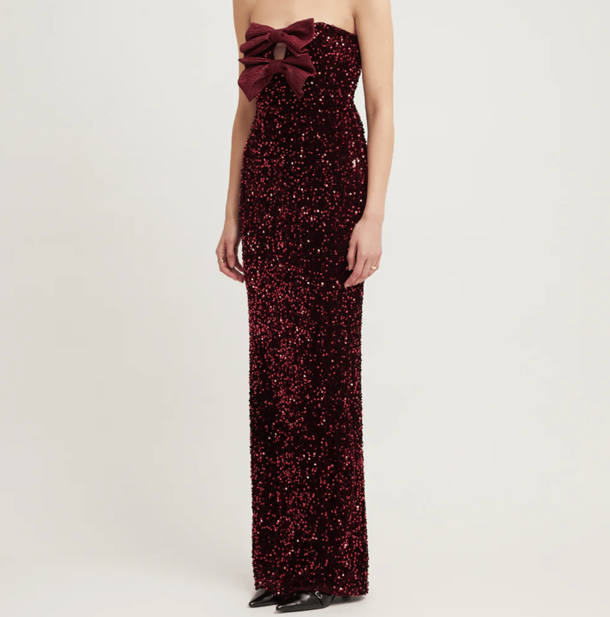 sequin dress in maroon wine red for any event