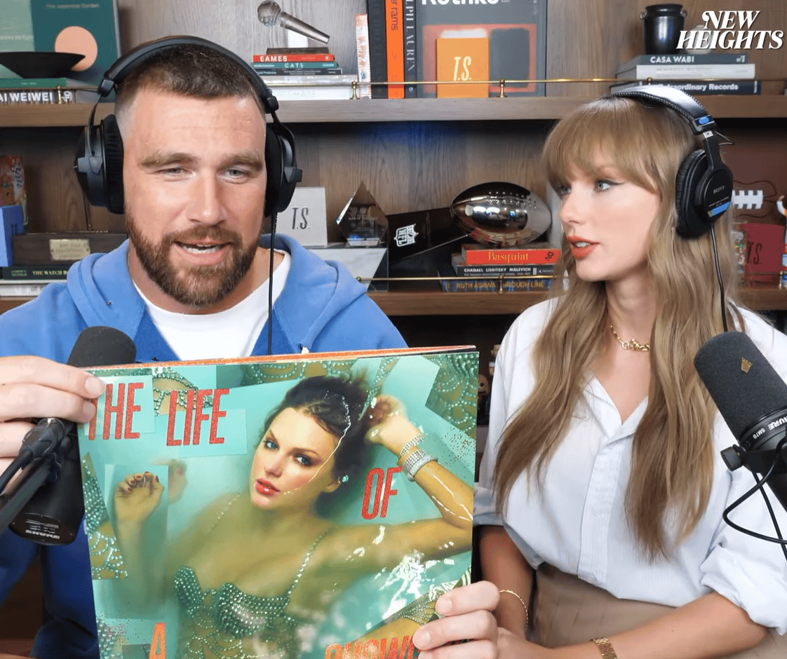 Taylor Swift announced her new album, The Life Of A Showgirl, on the New Heights podcast.