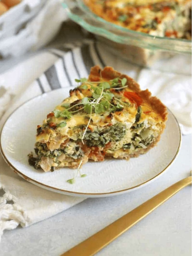 Mediterranean Vegetable Quiche.
