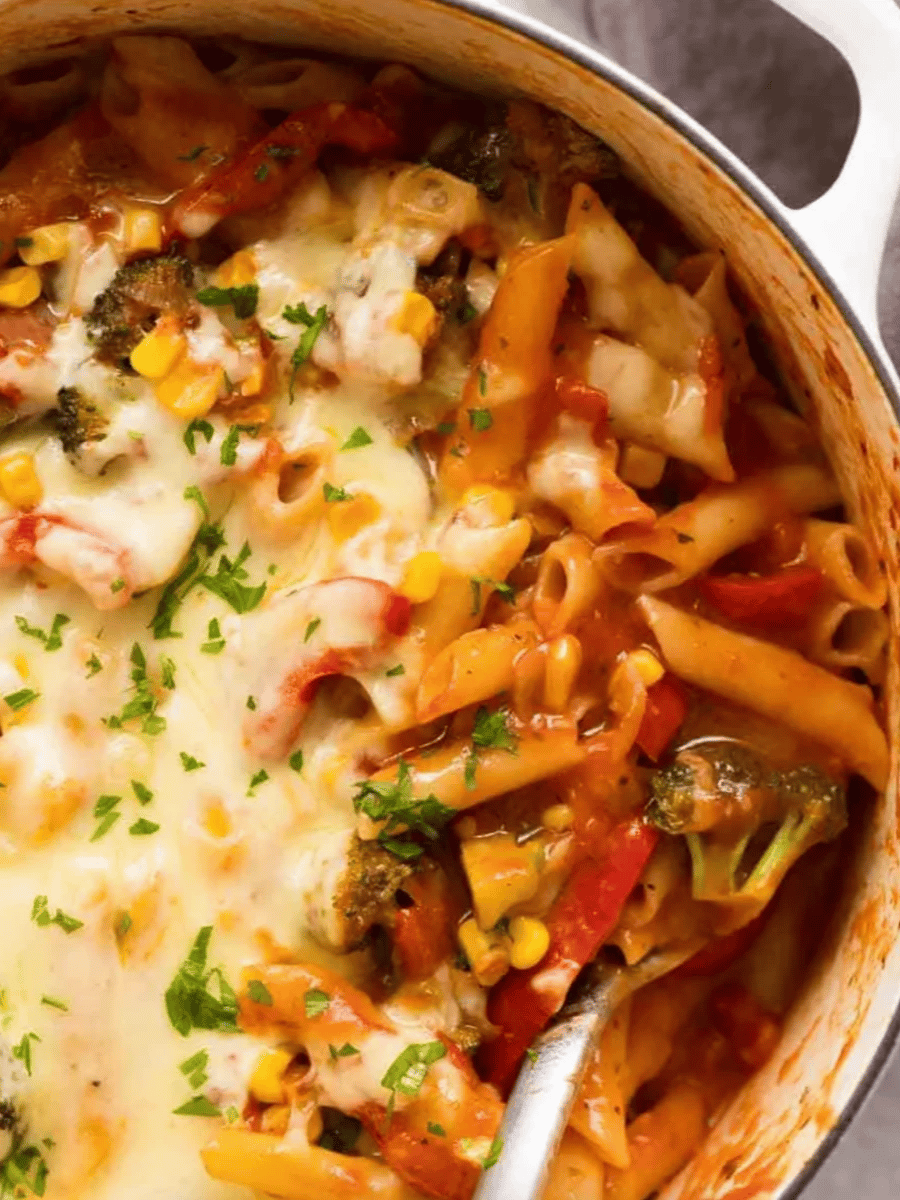 One Pot Vegetable Pasta.