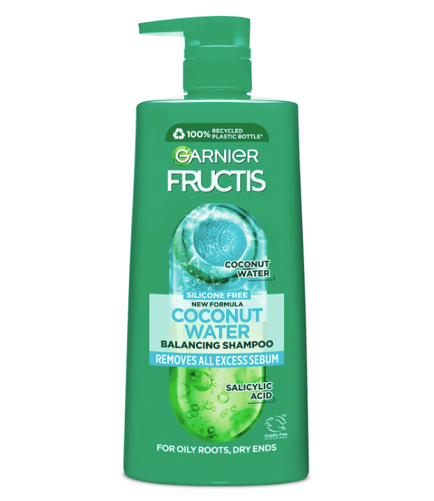 Garnier Fructis Coconut Water Shampoo for Oily Roots and Dry Ends,