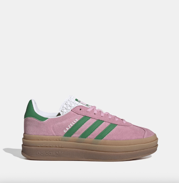 adidas gazelle silver green womens Adidas Grey Gazelle Platform Sneakers, size 9 main image 0