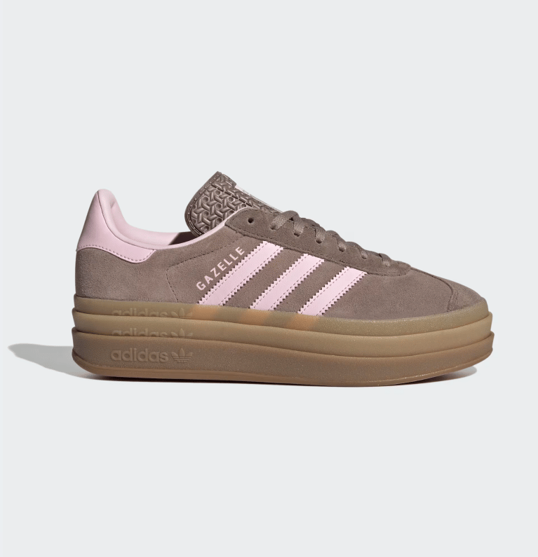 Adidas Original Gazelle Bold in Suede Cocoa and Dusty Pink