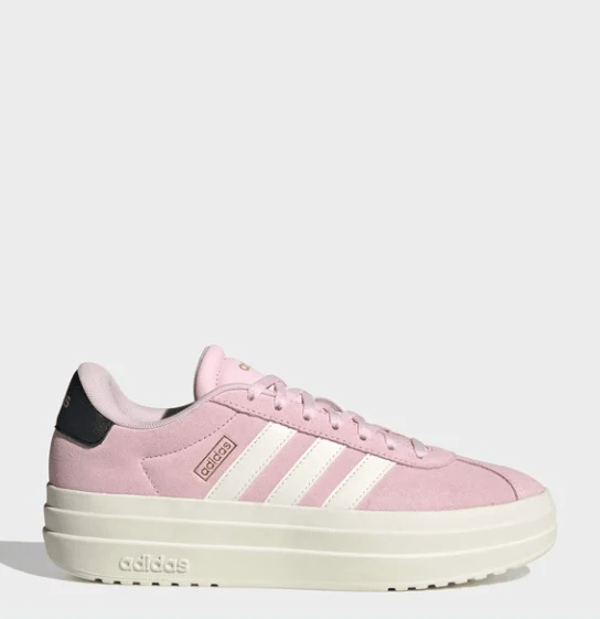 Adidas VL Court Bold Shoes in Baby Pink and White