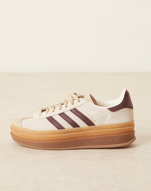 PSA: Adidas Gazelle Bold are the best platform sneakers for short women.