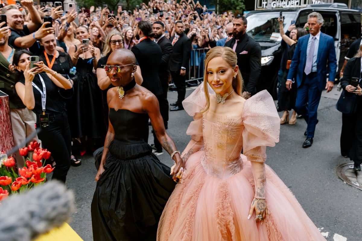 Cynthia Erivo and Ariana Grande arriving at the world premiere of Wicked in Sydney Australia. 