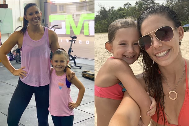 Hannah Clarke with her daughters.