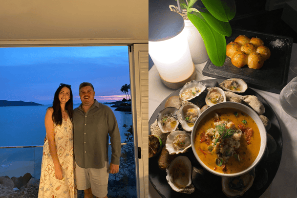 Dining at Hayman InterContinental Great Barrier Reef.