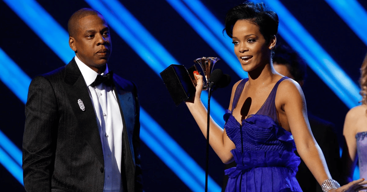 What Rihanna said about meeting Jay-Z as a teenager.