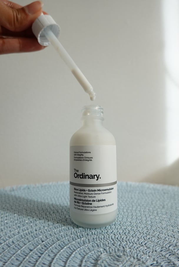 The Ordinary Rice Lipids + Ectoin Microemulsion product.