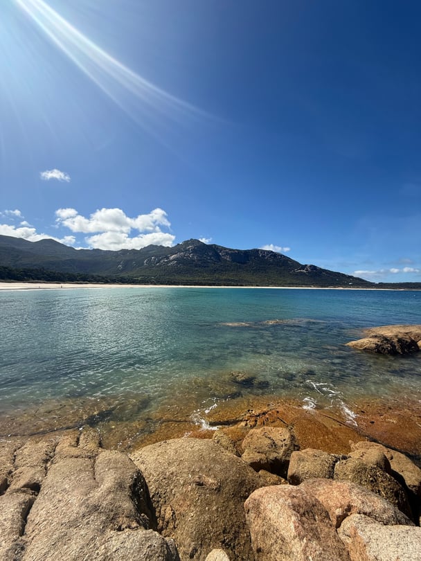 Trousers Point Beach on Flinders Island, Tasmania.