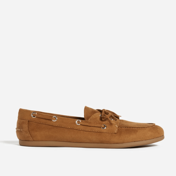 microsuede lining boat shoe in brown from Sportsgirl