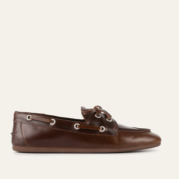 waxed leather boat shoe from Jo Mercer