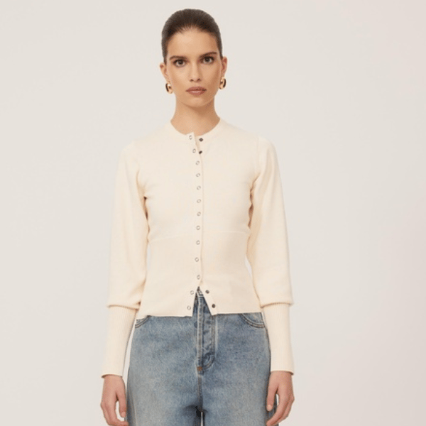 knit cardigan in cream from Tussah
