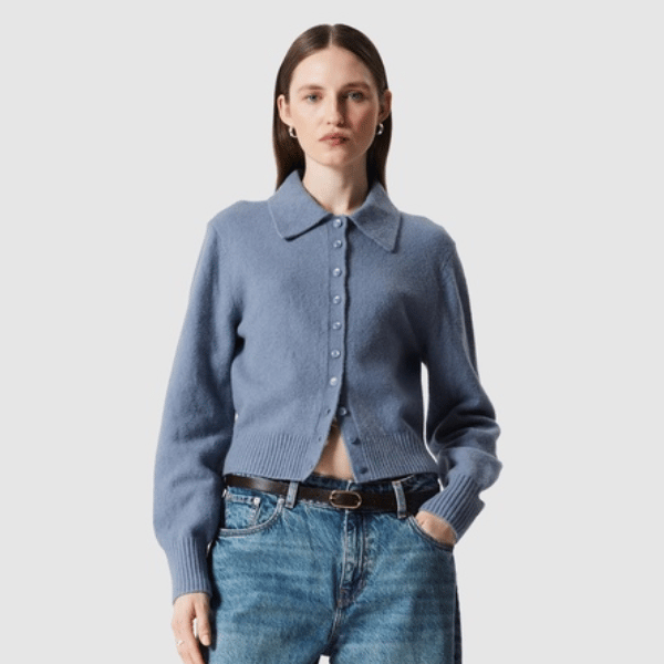 cotton blend knit with collar cardigan from & Other Stories