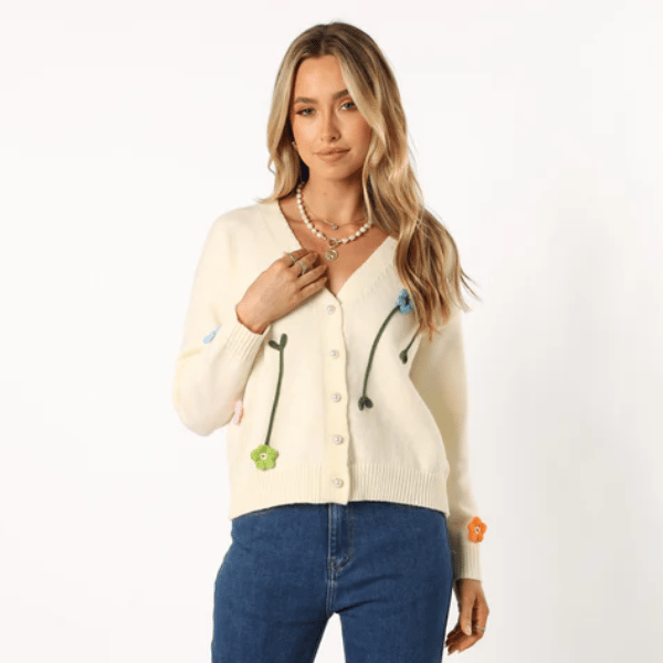 relaxed fit knit cardigan from Petal & Pup