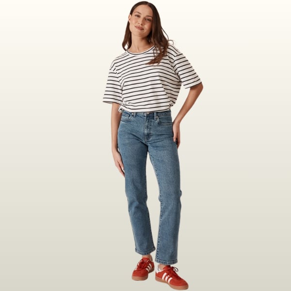 straight leg jeans in indigo from Ceres Life