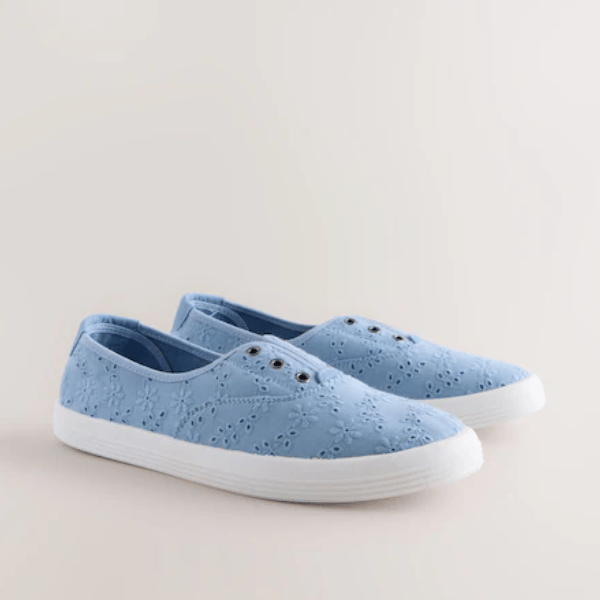  laceless slip-on trainers in Blue from Next