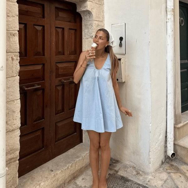 scoop neckline mini dress from Dissh