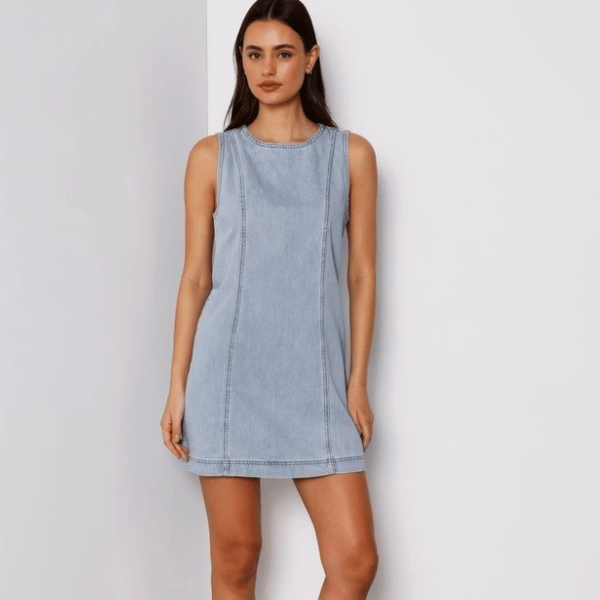 denim mini length dress from Grab Denim