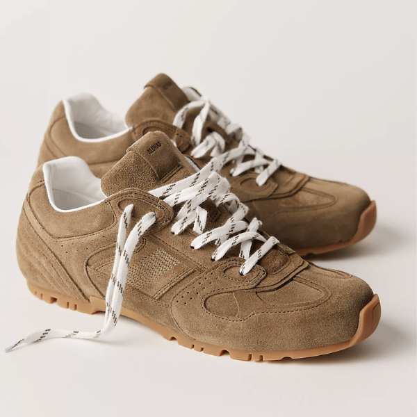 soft suede sneakers in brown from Free People 