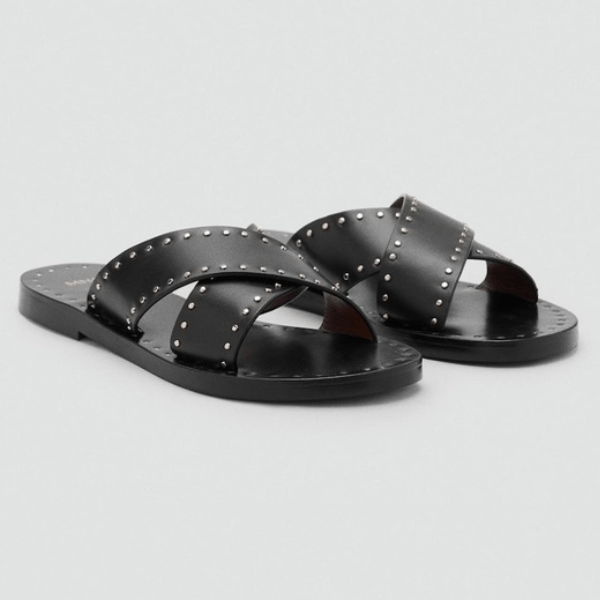 Stud details crossover sandals from M.N.G