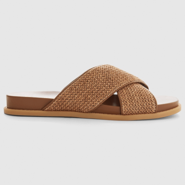 raffia straps crossover sandal from Sandler