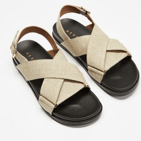 buckle ankle strap crossover sandals from Aere