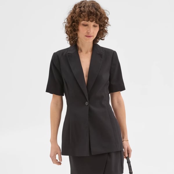 Round collared neckline with front lapels blazer from Target