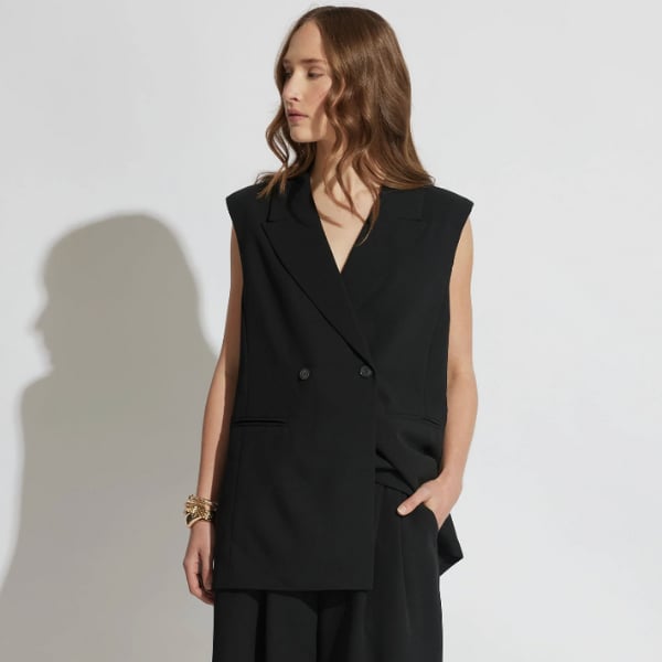 Longline collared vest from Decjuba