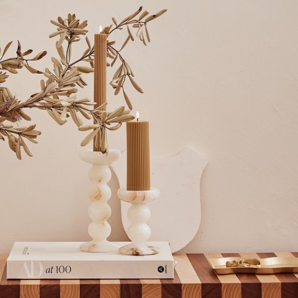 Marble candle holder