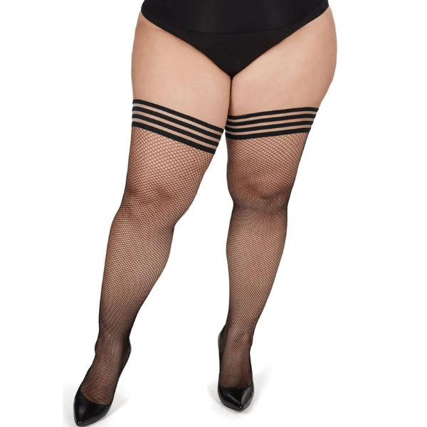 stretchy thigh high stocking from plussizebras