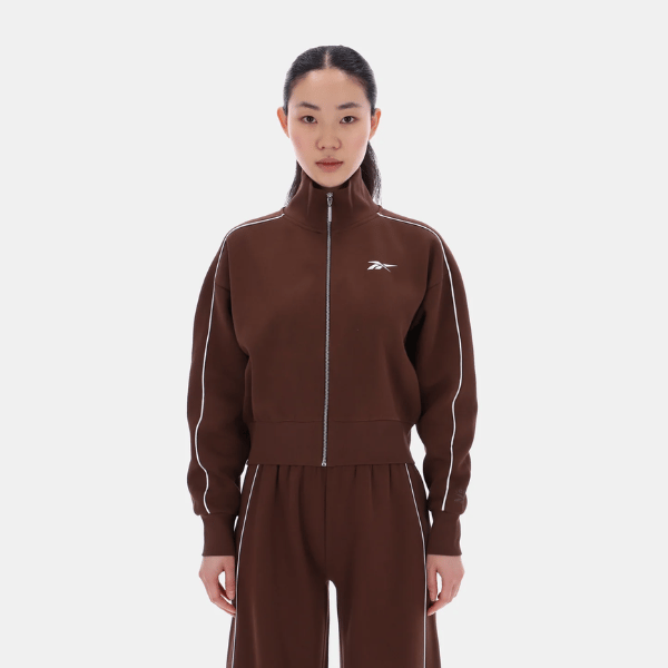 cropped bomber jacket in brown from Reebok