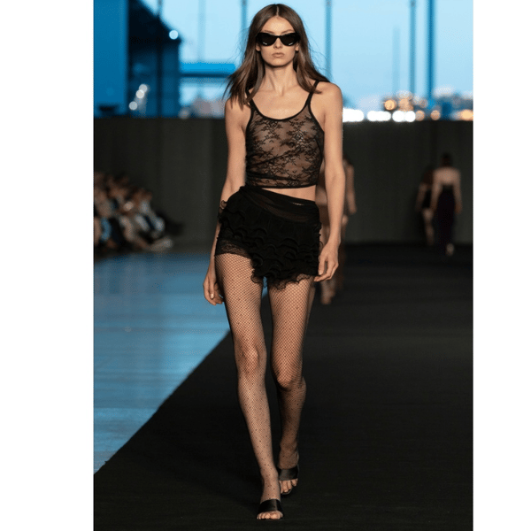 crystal embellished fishnet tights from instock